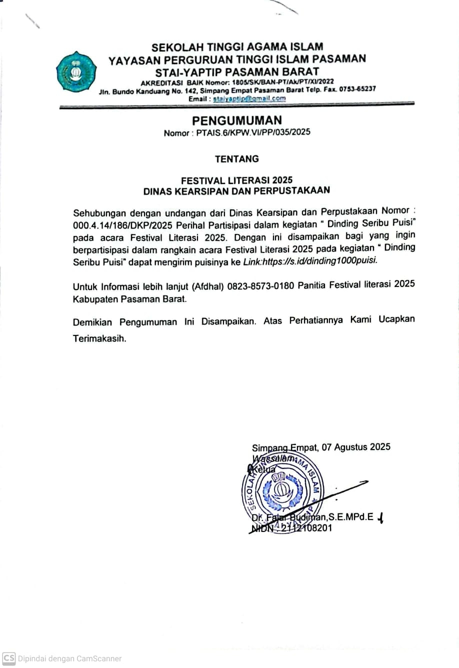 FESTIVAL LITERASI 2025 DINAS  KEARSIPAN DAN PERPUSTAKAAN 