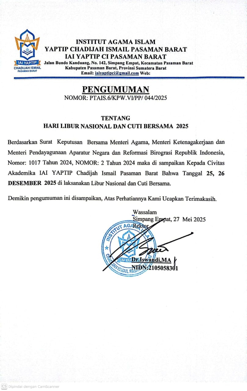 HARI LIBUR NASIONAL DAN CUTI BERSAMA TAHUN 2025