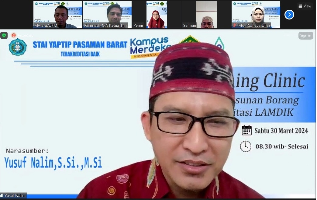 STAI YAPTIP PASAMAN BARAT GELAR COACHING CLINIC PENYUSUNAN BORANG AKREDITASI LAMDIK